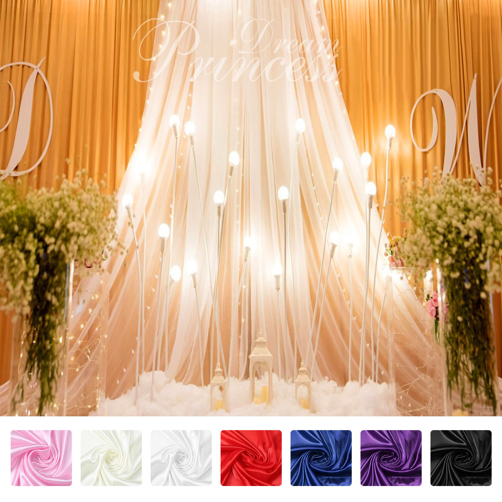 Pastel color backdrop  Diy wedding backdrop, Wedding stage