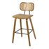 27.2” Counter Height Bar Stools with Rattan Back