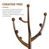 Coat Rack Freestanding Large Wood Tree Rack w/ 8 Hooks