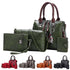 4 Sets Women Handbag Leather Vintage Tote