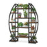 Tall Plant Stand Large Flower Shelf, Half Moon Shape, Set of 2