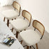 26" Swivel Counter Height Bar Stools Upholstered PU Leather Rattan