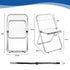 Transparent Clear Acrylic Folding Chair