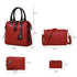 4 Sets Women Handbag Leather Vintage Tote
