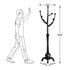 Coat Rack Freestanding Large Wood Tree Rack w/ 8 Hooks