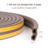 5-20M Weather Bar Soundproof Rubber Door Window Seal Strips - millionsource