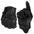 Perforated Full Finger Genuine Leather Motorcycle Gloves - millionsource