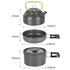 Camping Cookware Set Outdoor Cooking Equipment - millionsource