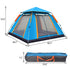 Pop-Up Camping Tent with/2 Poles Outdoor Family Camping Tent - millionsource