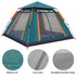 Pop-Up Camping Tent with/2 Poles Outdoor Family Camping Tent - millionsource