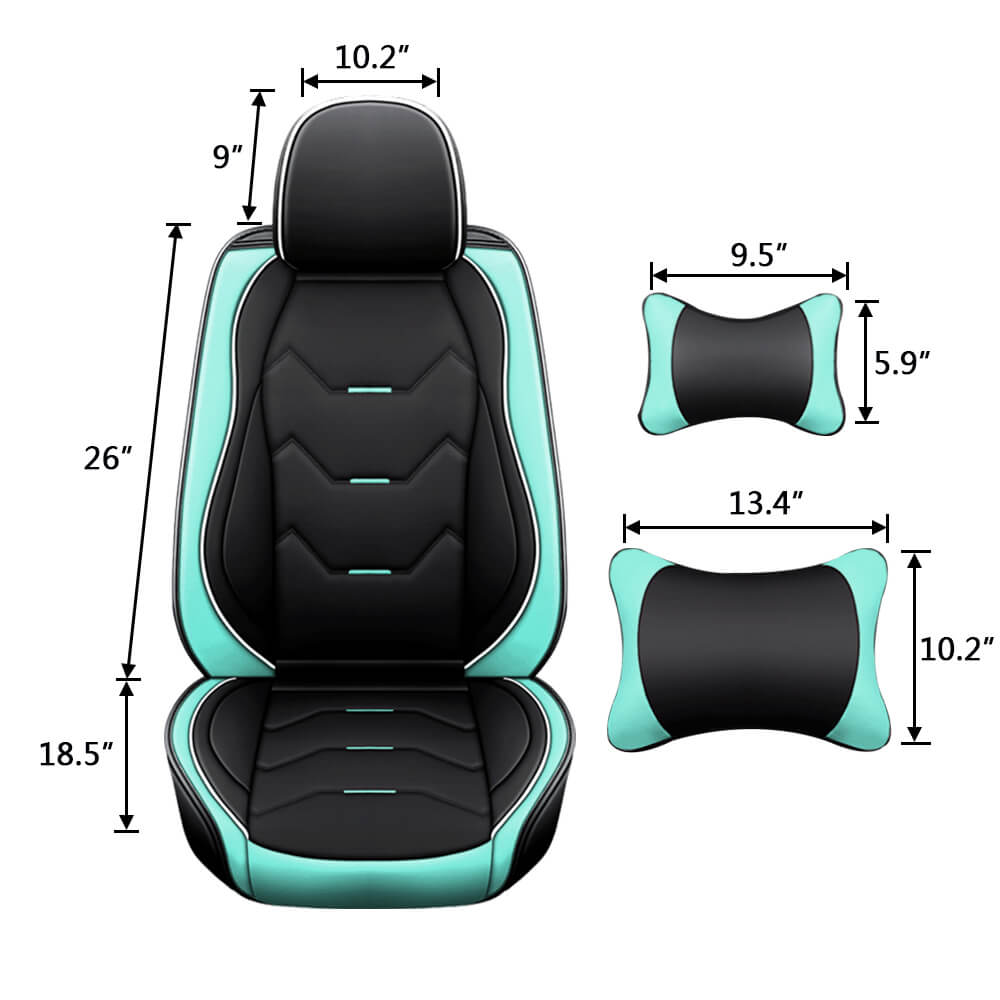 Auto Drive Universal Fit Glow in the Dark Leather Seat Covers, Set