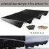 ABS Universal Rear Bumper 4 Fins Diffuser Fin Black Canards - millionsource
