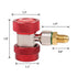 90° AC R134A Adapter Fittings Quick Coupler 1/4" SAE HVAC Connector - millionsource