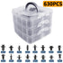 Car Body Plastic Push Pin Rivet Fasteners Trim Panel Moulding Clips, 630PCs - millionsource
