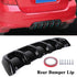 Car Rear Bumper Lip Splitter Shark Fin 6 Wing Curved Diffuser - millionsource