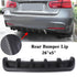 Car Rear Bumper Lip Splitter Shark Fin 6 Wing Curved Diffuser - millionsource