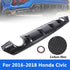 Shark Fins Rear Bumper Lip Diffuser Splitter For Honda Civic 2016-2020 - millionsource