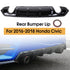 Shark Fins Rear Bumper Lip Diffuser Splitter For Honda Civic 2016-2020 - millionsource