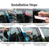 Mirror Stainless Steel Pillar Post Trim Covers Kit - millionsource