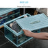 Collapsible Storage Bins Stackable Clear Containers w/ Lid Handle - millionsource