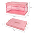 Collapsible Storage Bins Stackable Clear Containers w/ Lid Handle - millionsource