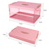 Collapsible Storage Bins Stackable Clear Containers w/ Lid Handle - millionsource