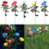 3 Heads Waterproof Solar Rose Flower LED Lights Garden Decor - millionsource