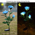 3 Heads Waterproof Solar Rose Flower LED Lights Garden Decor - millionsource