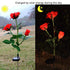 3 Heads Waterproof Solar Rose Flower LED Lights Garden Decor - millionsource