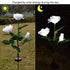 3 Heads Waterproof Solar Rose Flower LED Lights Garden Decor - millionsource