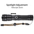 Flashlight Zoomable USB Rechargeable Super Bright Torch w/Battery - millionsource