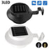 3 LED Solar Powered Gutter Light Outdoor Lamp - millionsource
