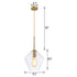Adjustable Flush Mount Ceiling Light Glass Chandelier Hanging Lamp - millionsource