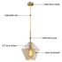 Adjustable Flush Mount Ceiling Light Glass Chandelier Hanging Lamp - millionsource