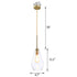 Adjustable Flush Mount Ceiling Light Glass Chandelier Hanging Lamp - millionsource