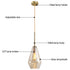 Adjustable Flush Mount Ceiling Light Glass Chandelier Hanging Lamp - millionsource
