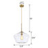 Adjustable Flush Mount Ceiling Light Glass Chandelier Hanging Lamp - millionsource