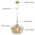 Adjustable Flush Mount Ceiling Light Glass Chandelier Hanging Lamp - millionsource
