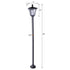 63in Vintage Solar Lamp Post Light with Planter Selectable Height - millionsource