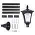 63in Vintage Solar Lamp Post Light with Planter Selectable Height - millionsource