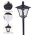 63in Vintage Solar Lamp Post Light with Planter Selectable Height - millionsource