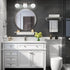 3-Light Vanity Light Wall Fixture Milky Glass Bathroom Lights Over Mirror - millionsource