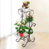 4 Tiers Metal Pot Plant Stand Garden Planter Outdoor Indoor Shelves - millionsource