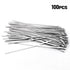 100PCs Metal Zip Ties Stainless Steel Self-Lock Ties Exhaust Wrap - millionsource