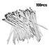 100PCs Metal Zip Ties Stainless Steel Self-Lock Ties Exhaust Wrap - millionsource