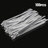 100PCs Metal Zip Ties Stainless Steel Self-Lock Ties Exhaust Wrap - millionsource