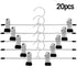 20 Pack Metal Pants Trousers Skirt Dress Coat Clip Hangers - millionsource