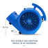 2000CFM 1/3 HP Air Mover Blower speed Carpet Floor Dryer - millionsource