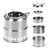 Upgraded Portable Camping Wood Stove w/Solid Alcohol Plate - millionsource