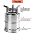 Upgraded Portable Camping Wood Stove w/Solid Alcohol Plate - millionsource